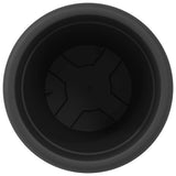 Round Flower Pot 24 pcs Black 26 x 21.5 cm Plastic 42020295