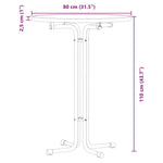 ZNTS Dining Table White Ø80x110 cm Engineered Wood and Steel 4008304