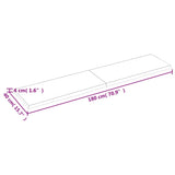 ZNTS Wall Shelf Light Brown 180x40x cm Treated Solid Wood Oak 363718
