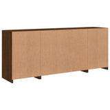 Sideboard with LED Lights Brown Oak 163x37x67 cm 3209099