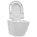Wall Hung Rimless Toilet Ceramic White 145237