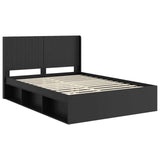 Bed Frame with Storage and Headboard Black 150 x 200 cm 3413838