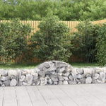 Arched Gabion Baskets 14 pcs 200x50x40/60 cm Galvanised Iron 3146269