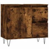 3 Piece Bathroom Furniture Set Smoked Oak Engineered Wood 3190226