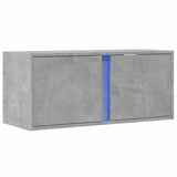 TV Wall Cabinet with LED Lights Concrete Grey 80x31x35 cm 852260