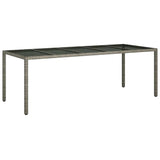 Garden Table Grey 250 x 100 x 75 cm Poly Rattan 362555