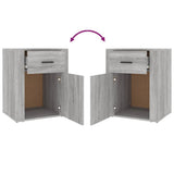 Bedside Cabinet Grey Sonoma 50x36x60 cm Engineered Wood 816726