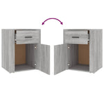 ZNTS Bedside Cabinet Grey Sonoma 50x36x60 cm Engineered Wood 816726