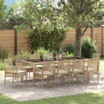 Garden Dining Set 11 pcs Beige Poly rattan 3334894