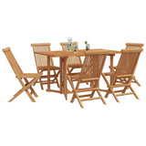 Garden Dining Set 7 pcs Brown Solid Teak Wood 3155338