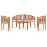 Garden Lounge Set Teak Solid teak wood Large Durable 3059962