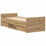 Bed Frame Artisan oak Engineered wood, solid pinewood, plywood 3328804