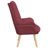 Armchair Wine Red 69 x 74 x 93 cm Fabric 42001853