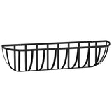 Wall Troughs 2 pcs with Coco Liners Black 61x19x16 cm Steel 319354