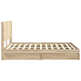 Bed Frame with Storage and Headboard Sonoma Oak 150 x 200 cm 3414015