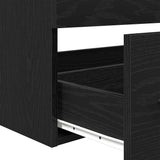 Bathroom Sink Cabinet with Drawer Wall-mounted 3 pcs Black Oak 3333131