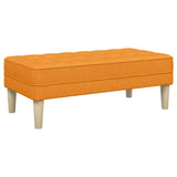 Bench Dark Yellow 113 x 57 x 39 cm Fabric 42001943