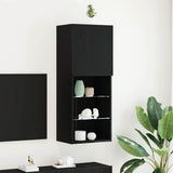 TV Cabinet Set Black Oak 40.5 x 30 x 102 cm Engineered Wood 863089
