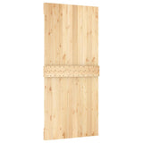 Sliding Door with Hardware Set 95x210 cm Solid Wood Pine 3203080