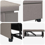 Sofa Bed Taupe 194 x 50 x 82 cm Plywood 42008587