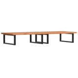 Basin Shelf Wall Mounted Steel and Solid Wood Beech 3302457