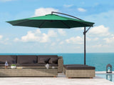 3m Banana Hanging Parasol Umbrella Green T3398P317746