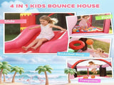Inflatable Bounce House for Kids with Slide, Ball Pit, Basketball Hoop and Blower for Indoor Outdoor T3398P552622
