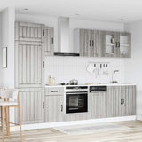 8 Piece Kitchen Cabinet Set Kalmar Grey Sonoma Engineered Wood 3314807