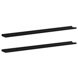 Wall Shelves 2 pcs Black 115x9x3 cm 326666