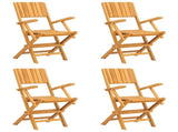 Folding Chairs 4 pcs 55x61x90 cm Solid Wood Teak 3155061