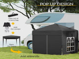2 x 2 m Garden Pop Up Gazebo, Wedding Party Tent Marquee, Water Resistant Awning Canopy with T3398P314109