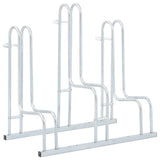 Bicycle Stand for 3 Bikes Floor Freestanding Galvanised Steel 4005569