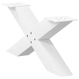 Coffee Table Legs X-Shaped 2 pcs White 70x cm Steel 4012945