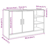 Sink Cabinet Sonoma Oak 90x29x55 cm Engineered Wood 848124