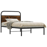 Bed Frame Without Mattress 90x190 cm Smoked Oak Engineered Wood 4100201