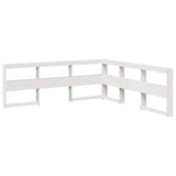 Bookcase Bed without Mattress White 100x200cm Solid Wood Pine 3324545