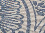 Outdoor Flatweave Rug 120x170 cm Blue Pattern 340830