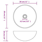 Wash Basin 28x10 cm Ceramic Silver 143489