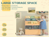 Kids Bookshelf, Toy Organiser, with Storage Drawer, Wheels - Pink T3398P347678