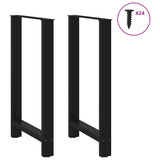 Bar Table Legs Black 2 pcs 60x cm Steel 4013344