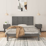 Wall Headboard Grey 146x3x63 cm Solid Wood Pine 824735