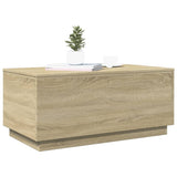 Coffee Table with LED Lights Sonoma Oak 90x50x40 cm 839877