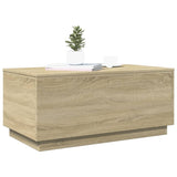 ZNTS Coffee Table with LED Lights Sonoma Oak 90x50x40 cm 839877