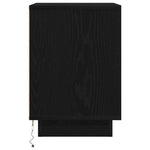 ZNTS Bedside Cabinet with LED Lights Black 38x34x50 cm 861285