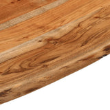 Desk Top 80x80x2.5 cm Square Solid Wood Acacia Live Edge 370266