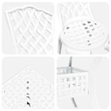 Garden Table Set 5 pcs White Cast Aluminium 3334754