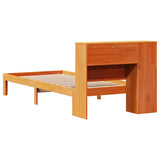 Bookcase Bed without Mattress Wax Brown 75x190 cm Small Single Solid Wood Pine 3322542
