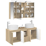 Bathroom Cabinet Set 4 pcs Sonoma Oak Engineered Wood 3406577