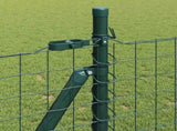 Fence Post 7 pcs Green Steel 42004288