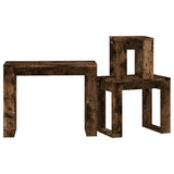 Nesting Tables 3 pcs Smoked Oak Engineered Wood 815222